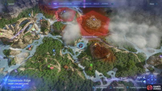 The Na&rsquo;vi Camps are marked on the map with the following icons.