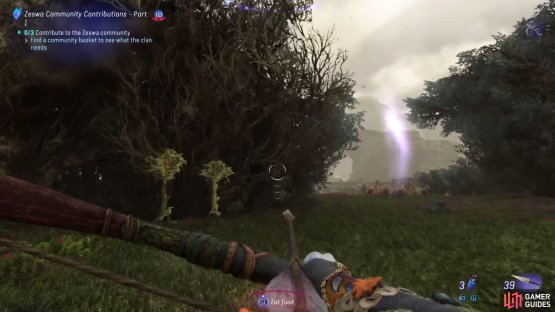 Use your Na&rsquo;vi Sense to look into the Sheltering Bushpods to see if there are trees in there or not.