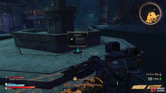 to find the Consequences Scroll sitting behind a fountain. 