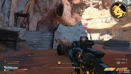 to find the Lucky Dice sitting to the right of some stairs. 