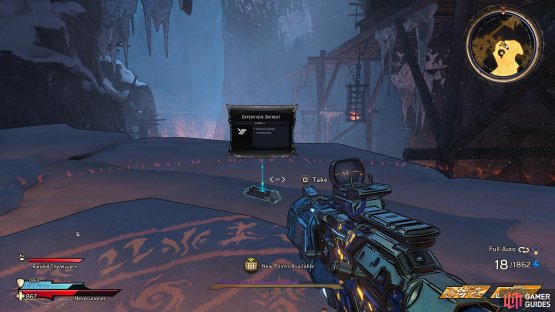 to find the Expeditious Entreat Scroll sitting behind a hut.  
