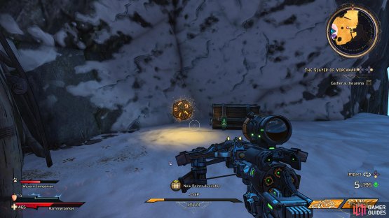 to find the Lucky Dice sitting next to a chest in the corner. 