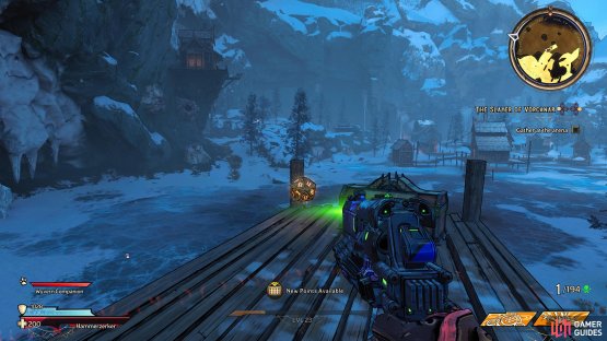 to find the Lucky Dice sitting at the end of the dock. 