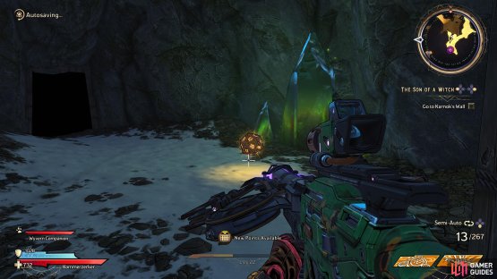 to find the Lucky Dice sitting next to a crystal.