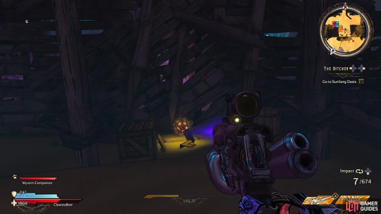 to find this Lucky Dice sitting behind some crates.