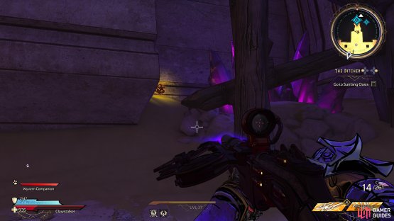 to find the Lucky Dice sitting beside some crystals.