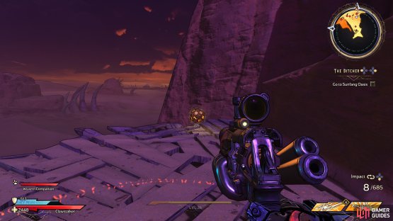 to find the second Lucky Dice sitting on the platform overlooking the desert.