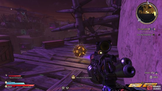 to find the sixth Lucky Dice sitting on the wooden platform.