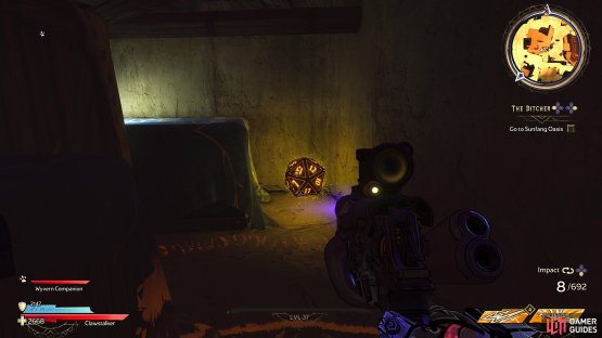 to find the seventh Lucky Dice hiding behind a barrier. 