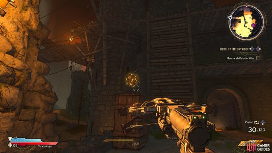 to find the seventh Lucky Dice sitting on top of a crate.