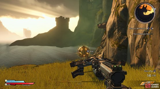 to find the eighth Lucky Dice overlooking the ocean next to the castle. 
