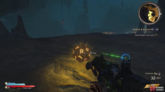then follow the path around to the right to find the fourth Lucky Dice. 