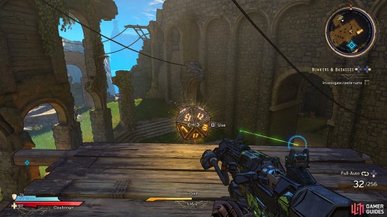 then jump up the wooden platforms in the back left corner to find the third Lucky Dice. 