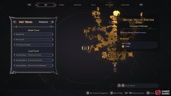 Head to this location of Sunfang Oasis 