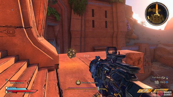 to find the Lucky Dice sitting on the upper platform of the temple.