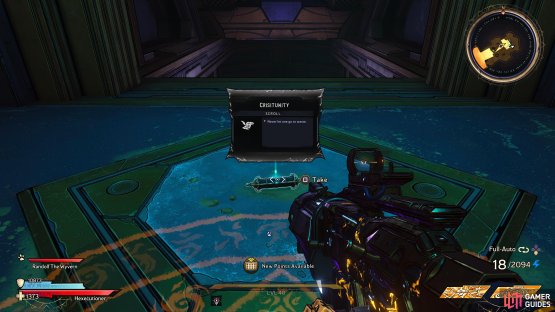 to find the Crisitunity Scroll sitting on the floor before the Ancient Obelisk room.