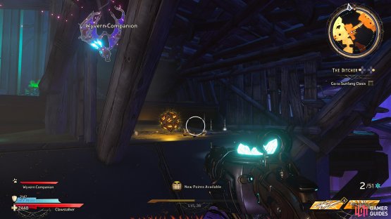 to find the third Lucky Dice hiding underneath the wooden bridge.
