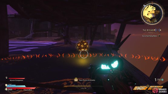 to find the ninth Lucky Dice sitting underneath the wooden platform.