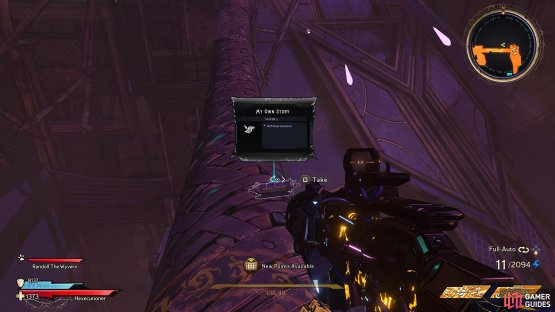 to find the My Own Story Scroll sitting on a pipe.