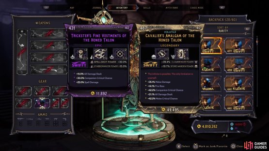 There&rsquo;s not much difference between Epic and Legendary Armors