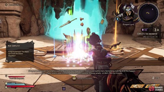 Open the chest at the end to be showered in loot
