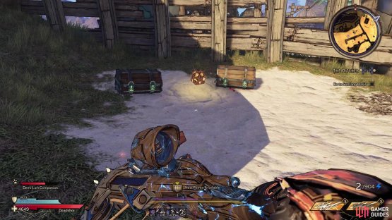 It&rsquo;s at the dead end, in between the two ammo chests