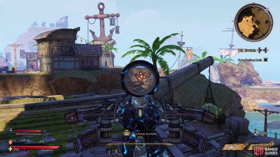 It is on the rooftop of the adjacent building, so you will have to jump to it