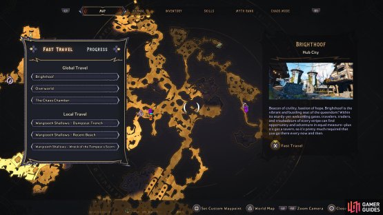 Head to this location of Wargtooth Shallows