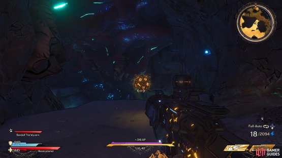 to find the Lucky Dice sitting in a hole in the wall. 