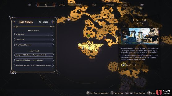 Head to this location of  Wargtooth Shallows