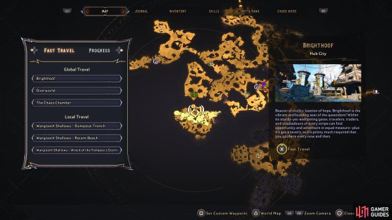 Head to this location of Wargtooth Shallows