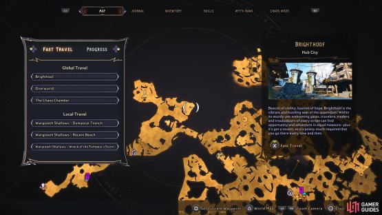 Head to this location of Wargtooth Shallows