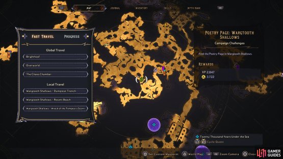 Head to this location of Wargtooth Shallows 