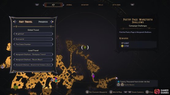 Head to this location of Wargtooth Shallows 
