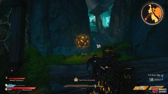 to find the first Lucky Dice sitting below a wooden bridge.