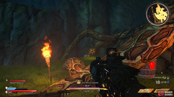 to find the Lucky Dice sitting behind a hut.