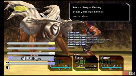 Before anything, use Fargo&rsquo;s Pillage after building up his Elemental Power Level.