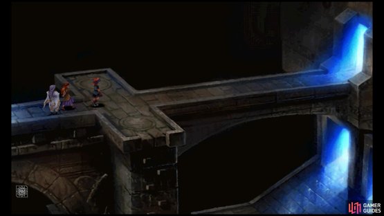 Don&rsquo;t bother climbing down; go straight ahead towards the next doorway.