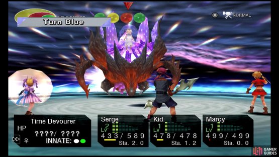 Immediately after the Time Devourer casts its first Element, unleash your Level 1 Elements in the required order, starting with Serge.