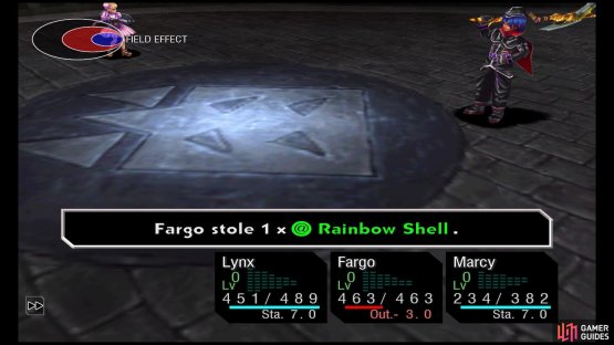 He&rsquo;s carrying a common Trashy Tiara and a rare Rainbow Shell.