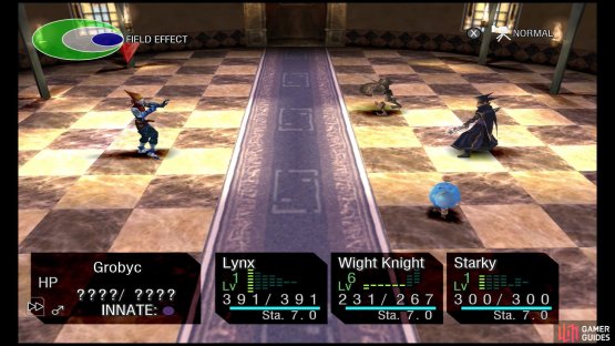 Grobyc will fight you at Viper Manor during the Riddel rescue mission.