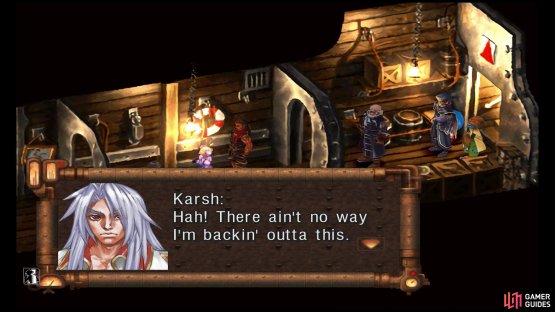 If you didn&rsquo;t choose Karsh during the Riddel rescue, he&rsquo;ll join you on board the S.S. Invincible.
