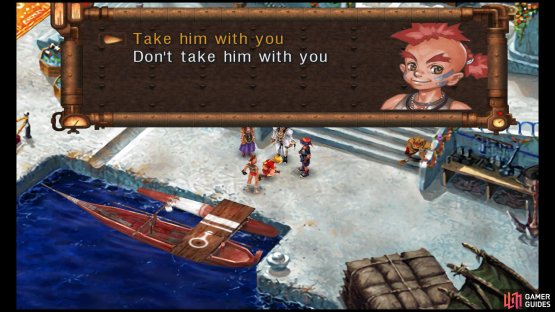 Korcha will join you after you borrow his boat.