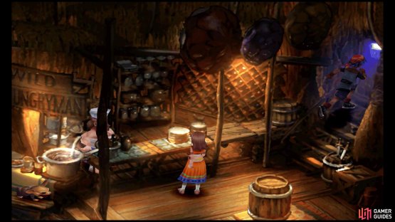 Head for the back room in the restaurant.