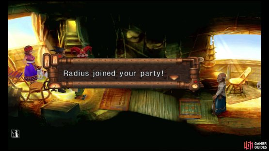 After observing your actions, Radius will join you.