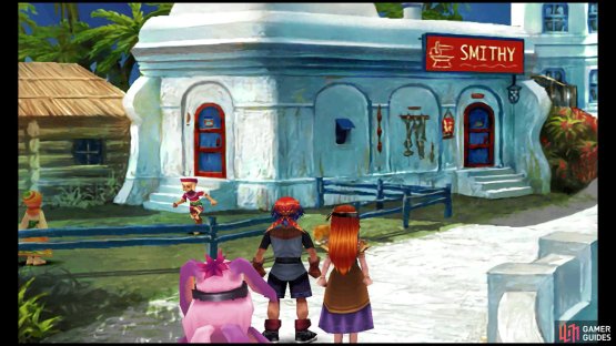 Heading north from the overpass will lead you to the smithy and Van&rsquo;s residence.