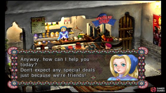 Stock up on Consumable Elements at Lisa&rsquo;s shop.