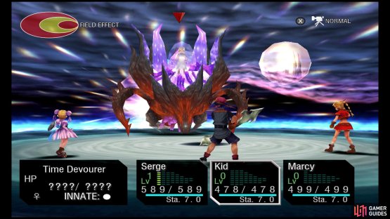 The awakened Time Devourer has fused with Schala.