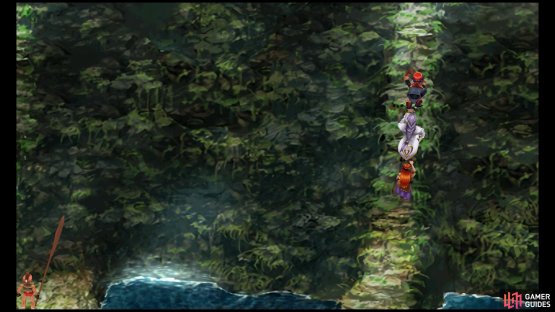 Across the path, there&rsquo;s a ladder to the east.