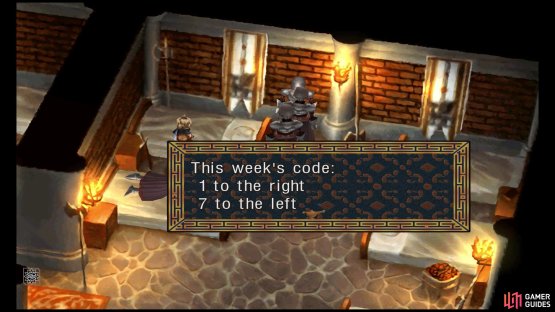 Then check this wall in the barracks. Note: The code is randomized. So this code WON&rsquo;T work for you!